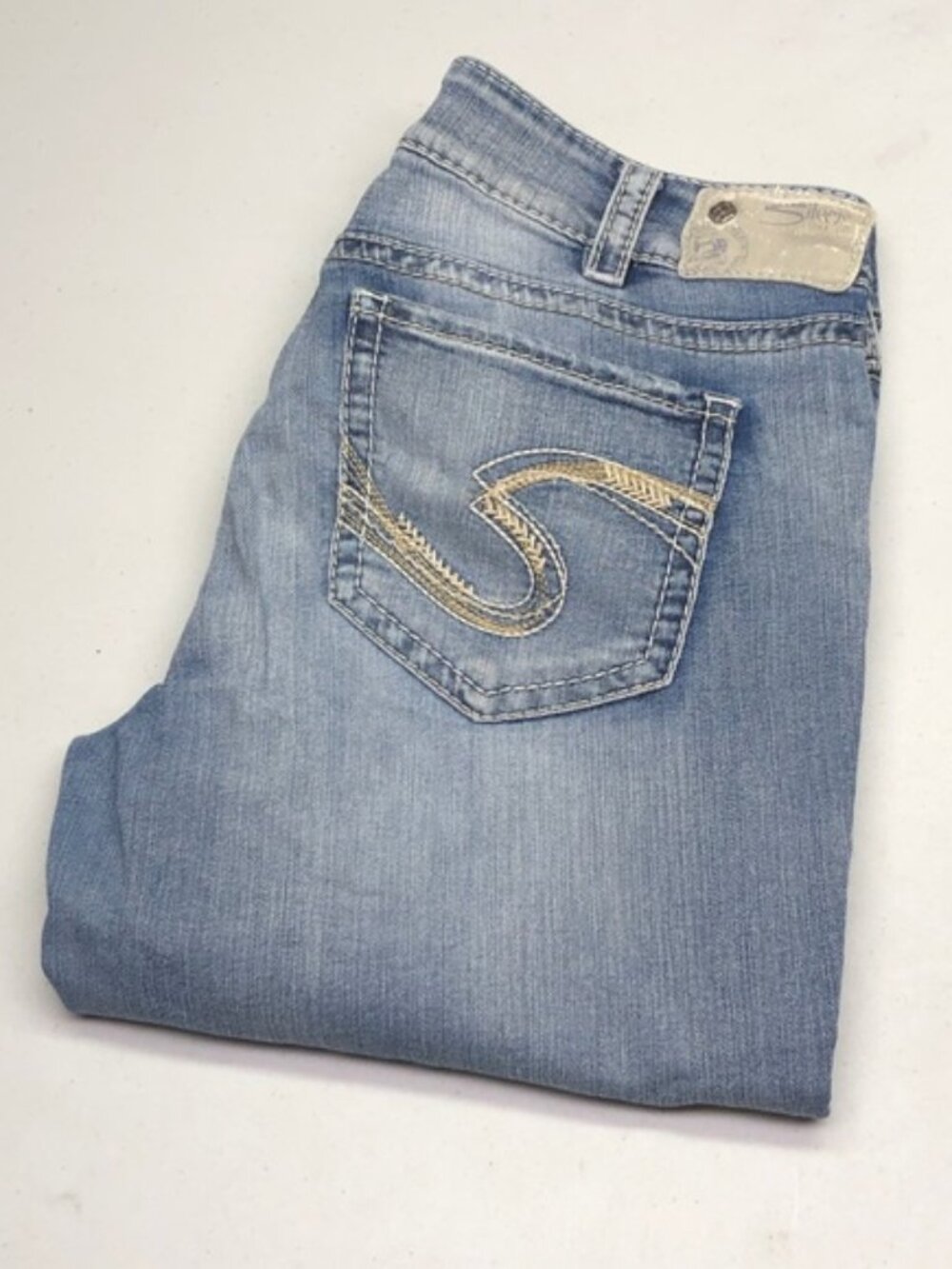 SILVER SUKI MID CAPRI JEANS 33x24 ⭐️